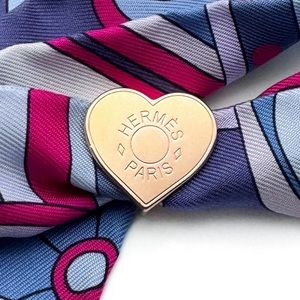 Hermes Mini Couer Twilly Ring in Rose Gold with Box and Ribbon